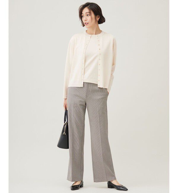 自由区「【アンサンブル対応・洗える】アセテートコットン カーディガン」|カーディガン|