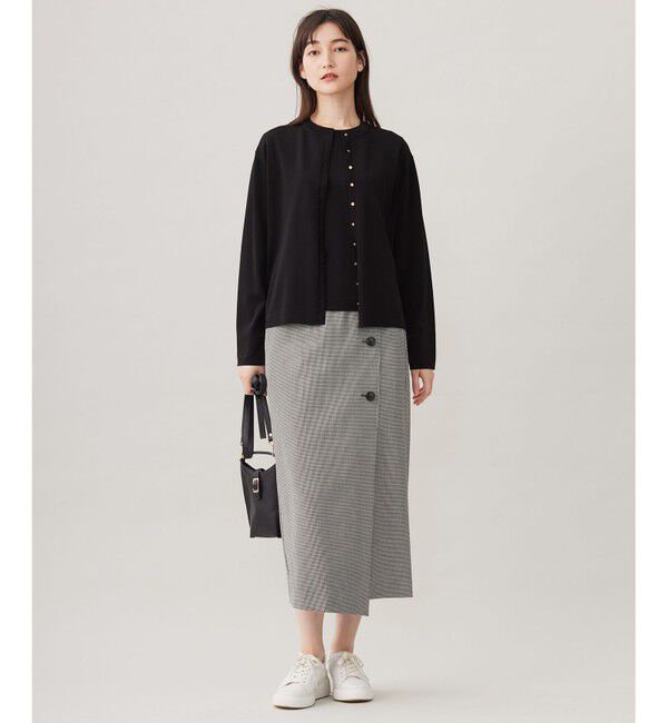 自由区「【アンサンブル対応・洗える】アセテートコットン カーディガン」|カーディガン|