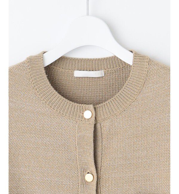 自由区「【洗える】シャイニーツイードニット アウター」|カーディガン|
