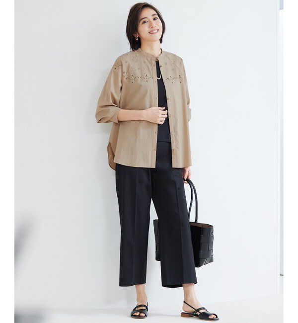 自由区「【洗える】エンブロイダリーブロードシャツ ブラウス」|シャツ・ブラウス|