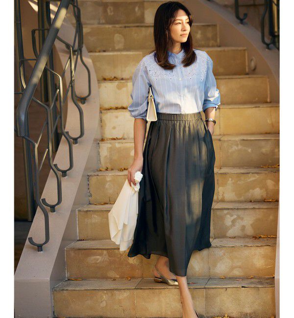 自由区「【洗える】エンブロイダリーブロードシャツ ブラウス」|シャツ・ブラウス|