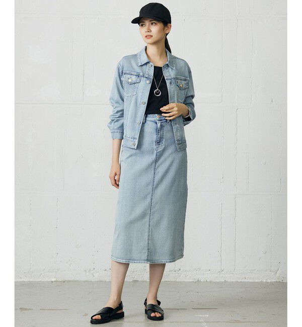 自由区「【洗える】ウスカルデニムベーシック ジャケット」|デニムジャケット|