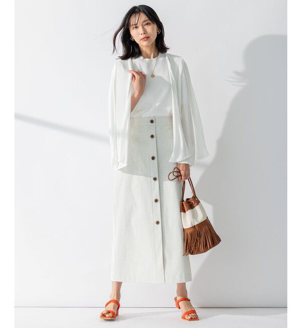 23区「【新色追加/UVケア/接触冷感】マルチ機能 シアー ショート カーディガン」|カーディガン|