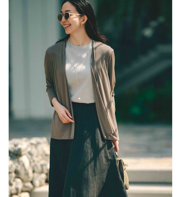 23区「【新色追加/UVケア/接触冷感】マルチ機能 シアー ショート カーディガン」|カーディガン|