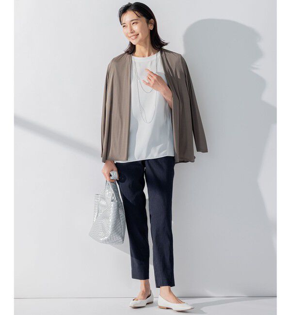 23区「【新色追加/UVケア/接触冷感】マルチ機能 シアー ショート カーディガン」|カーディガン|