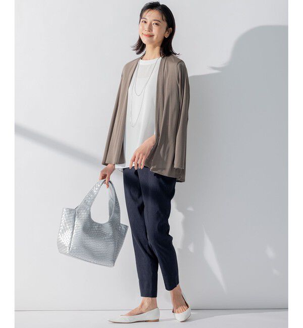 23区「【新色追加/UVケア/接触冷感】マルチ機能 シアー ショート カーディガン」|カーディガン|