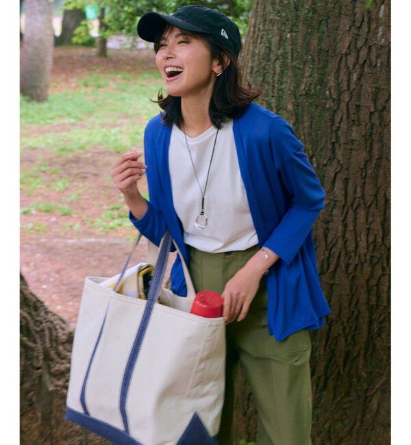 23区「【新色追加/UVケア/接触冷感】マルチ機能 シアー ショート カーディガン」|カーディガン|ブルー系