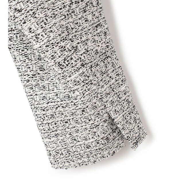 23区「【セットアップ対応】シャインツイードストレッチ ノーカラー ジャケット」|ノーカラージャケット|