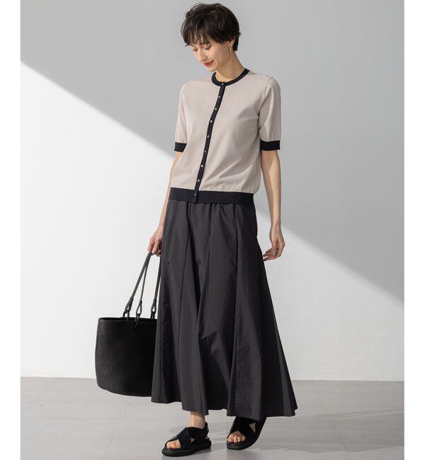 23区「【WEB&一部店舗限定/洗える】レーヨンポリエステルストレッチ 半袖 カーディガン」|カーディガン|