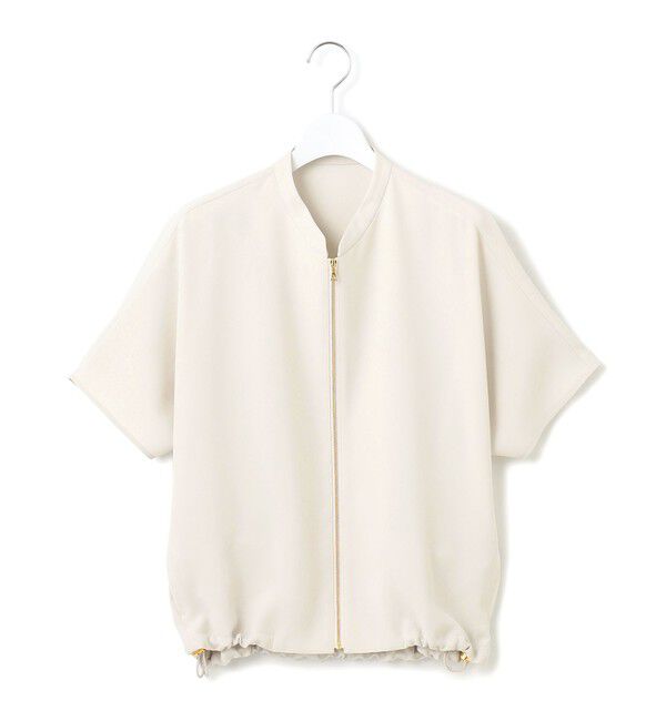 23区「【一部店舗限定/吸水速乾/UVカット/接触冷感】ストレッチジョーゼット フレンチスリーブ ブルゾン」|ブルゾン・スタジャン|