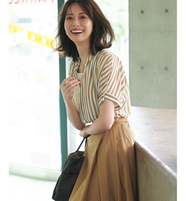 23区「【WEB&一部店舗限定/洗える】ストライププリント シフォン ブラウス」|シャツ・ブラウス|ｷｬﾒﾙｽﾄ