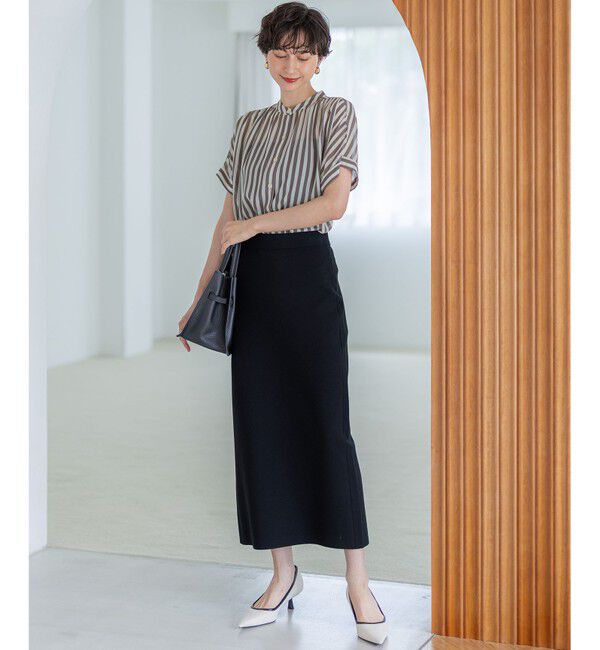 23区「【WEB&一部店舗限定/洗える】ストライププリント シフォン ブラウス」|シャツ・ブラウス|