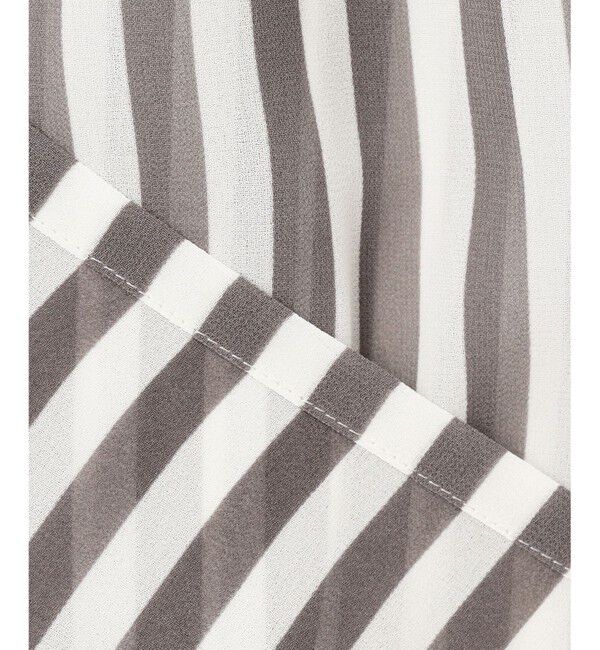 23区「【WEB&一部店舗限定/洗える】ストライププリント シフォン ブラウス」|シャツ・ブラウス|