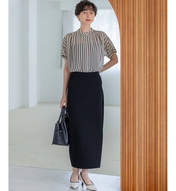 23区「【WEB&一部店舗限定/洗える】ストライププリント シフォン ブラウス」|シャツ・ブラウス|