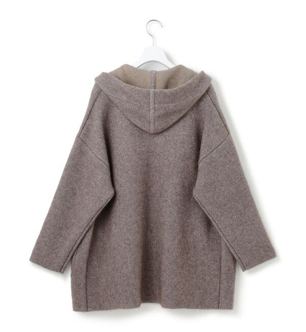 23区「【洗える】ラクーンブレンドダブルフェイス フーディー ニットカーディガン」|カーディガン|