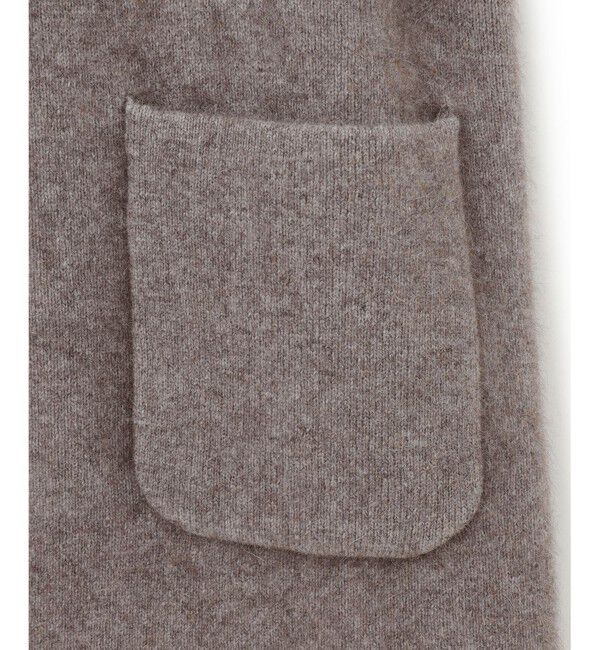 23区「【洗える】ラクーンブレンドダブルフェイス フーディー ニットカーディガン」|カーディガン|