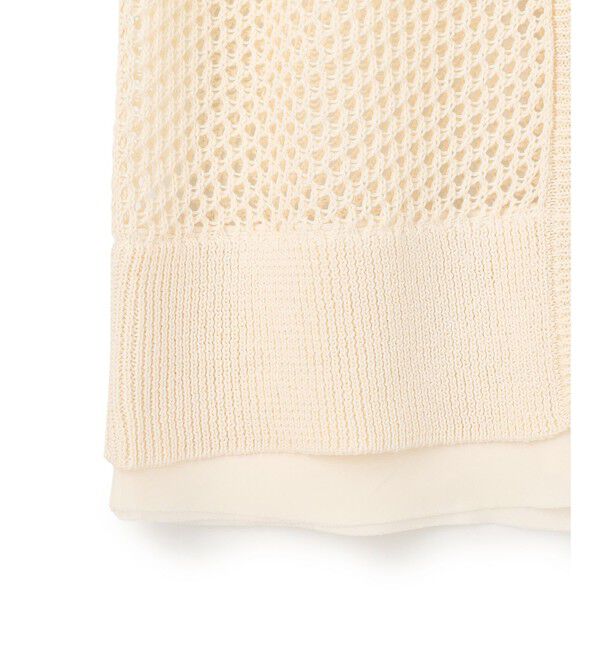 BEIGE,「【洗える】ALOE / コットンメッシュVネックミドル丈カーディガン」|カーディガン|