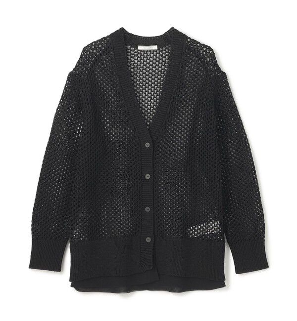 BEIGE,「【洗える】ALOE / コットンメッシュVネックミドル丈カーディガン」|カーディガン|