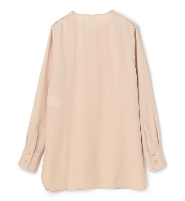 BEIGE,「【WEB限定・洗える】CLARION / ゴールド釦クルーネックブラウス」|シャツ・ブラウス|