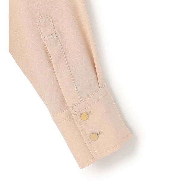 BEIGE,「【WEB限定・洗える】CLARION / ゴールド釦クルーネックブラウス」|シャツ・ブラウス|