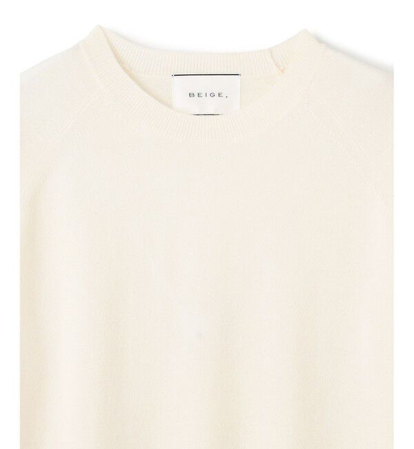 BEIGE,「【WEB限定・洗える】DEMING / バイカラーウールクルーネックニット」|ニット・セーター|