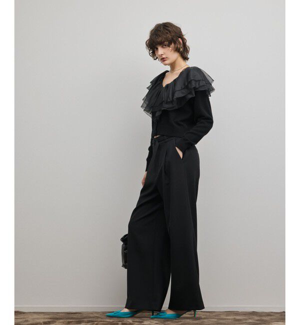 GRACE CONTINENTAL「フリルニットカーディガン」|カーディガン|