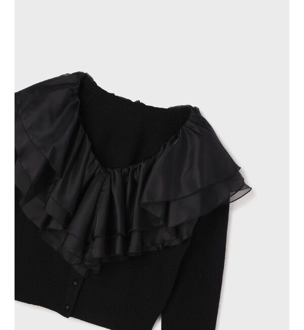 GRACE CONTINENTAL「フリルニットカーディガン」|カーディガン|