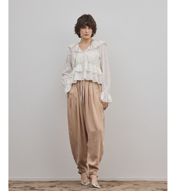 GRACE CONTINENTAL「エンブロイダリーフリルブラウス」|シャツ・ブラウス|