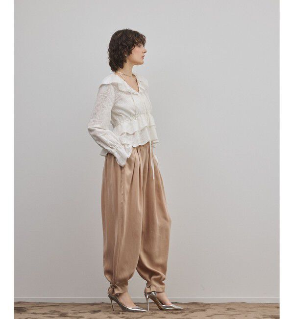 GRACE CONTINENTAL「エンブロイダリーフリルブラウス」|シャツ・ブラウス|