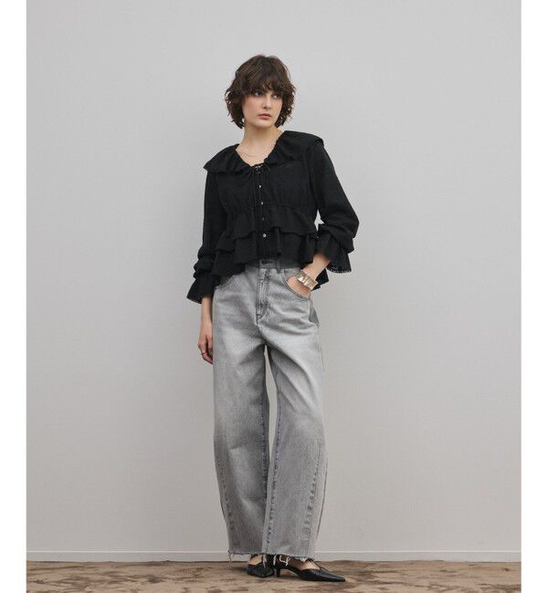 GRACE CONTINENTAL「エンブロイダリーフリルブラウス」|シャツ・ブラウス|