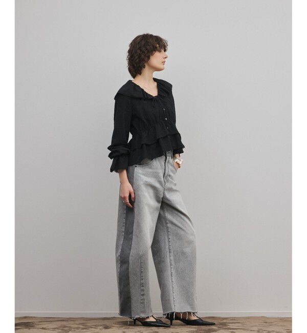 GRACE CONTINENTAL「エンブロイダリーフリルブラウス」|シャツ・ブラウス|