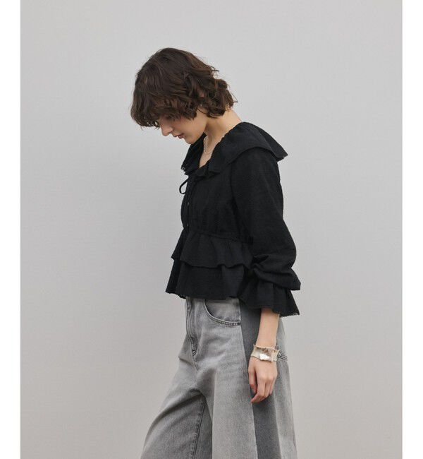 GRACE CONTINENTAL「エンブロイダリーフリルブラウス」|シャツ・ブラウス|