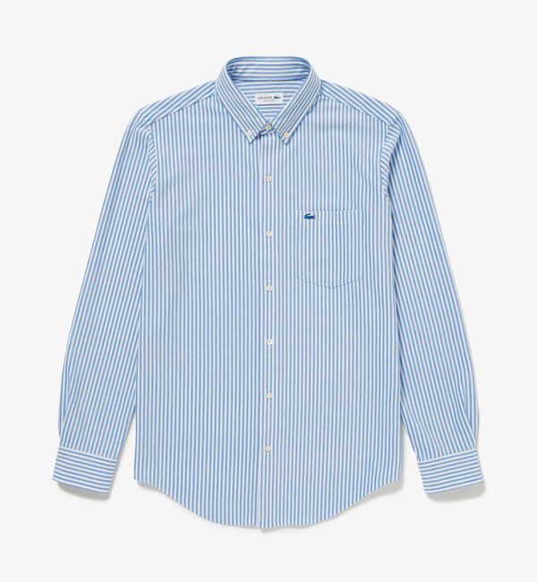 LACOSTE「クールマックスブレンド鹿の子地ストライプシャツ」|シャツ・ブラウス|
