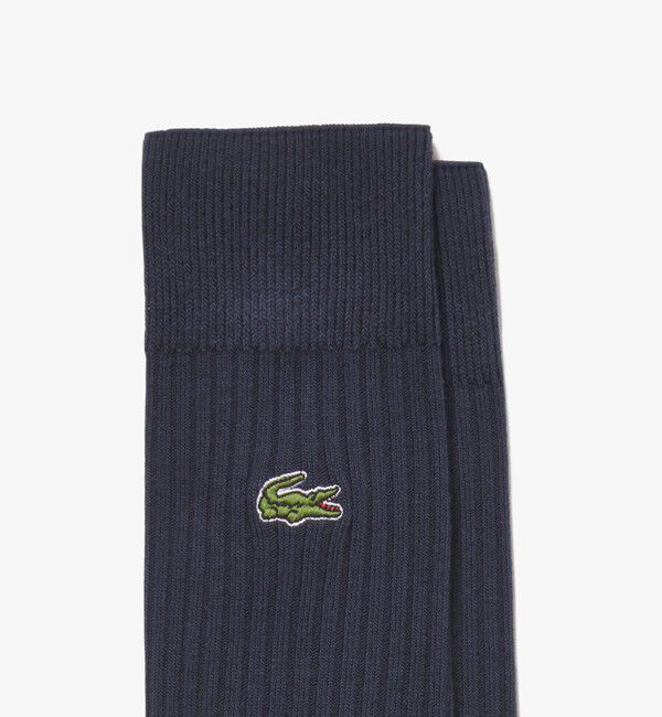 LACOSTE「クロックエンブレム3&times;2リブニットソックス」|ソックス|