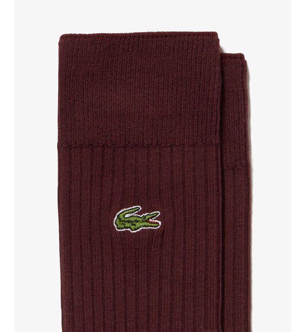 LACOSTE「クロックエンブレム3&times;2リブニットソックス」|ソックス|