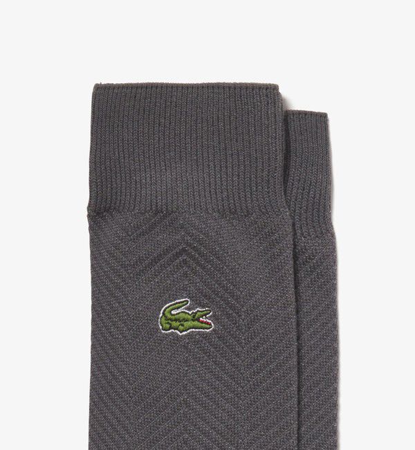 LACOSTE「ヘリンボーンニットソックス」|ソックス|