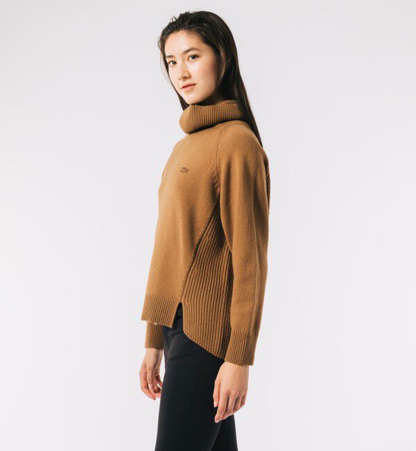 LACOSTE「ミドルゲージタートルネックニットセーター」|ニット・セーター|