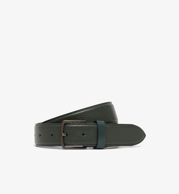 LACOSTE「ストレッチレザーベルト」|ベルト|モスグリーン