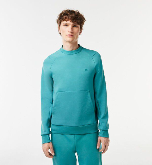 LACOSTE「【EC限定】ダブルフェイスクルーネックスウェットシャツ トレーナー」|スウェット・ジャージ|カリビアンブルー