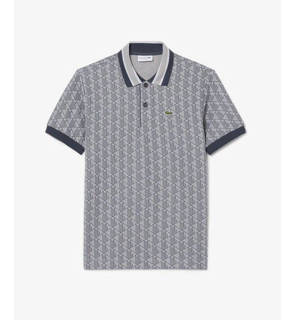 LACOSTE「モノグラムジャカード半袖ポロシャツ」|ポロシャツ|