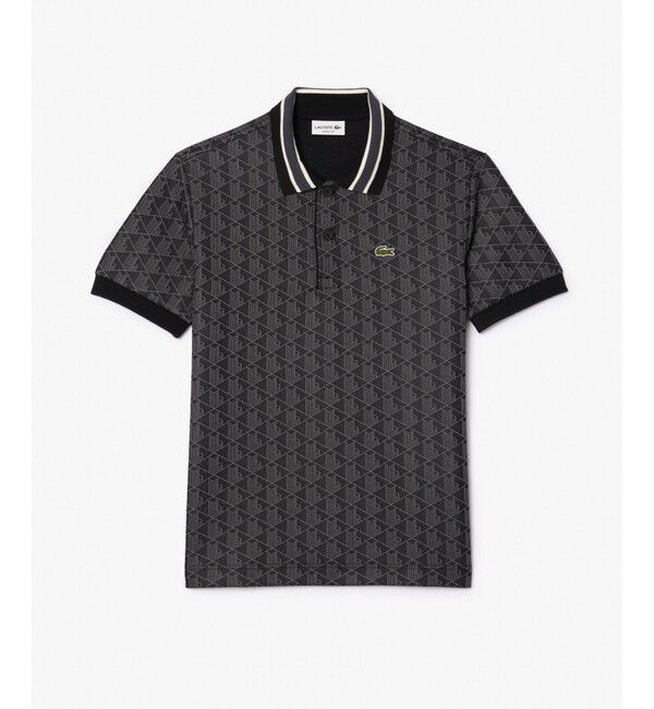 LACOSTE「モノグラムジャカード半袖ポロシャツ」|ポロシャツ|