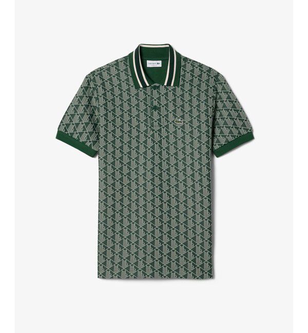 LACOSTE「モノグラムジャカード半袖ポロシャツ」|ポロシャツ|