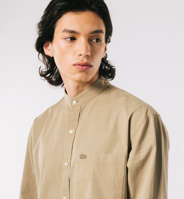 LACOSTE「オーバーサイズ スタンドカラーシャツ」|シャツ・ブラウス|