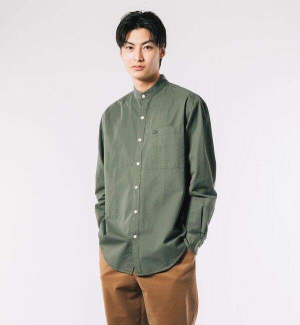 LACOSTE「オーバーサイズ スタンドカラーシャツ」|シャツ・ブラウス|グリーン