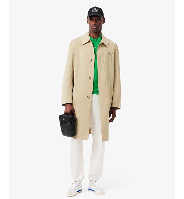 LACOSTE「NOMOGRAMME スプレットレザー モノグラムショルダーバッグ」|ショルダー・メッセンジャー|