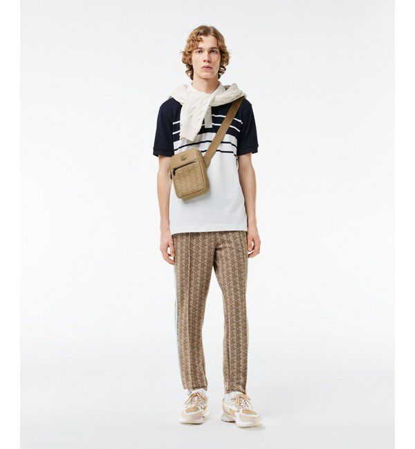 LACOSTE「NOMOGRAMME スプレットレザー モノグラムショルダーバッグ」|ショルダー・メッセンジャー|