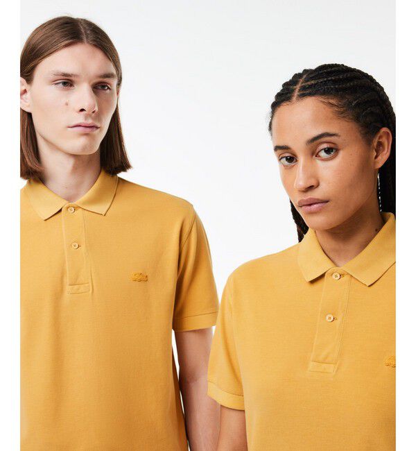 LACOSTE「オーガニックコットン ミネラルダイ鹿の子地 半袖ポロシャツ」|ポロシャツ|