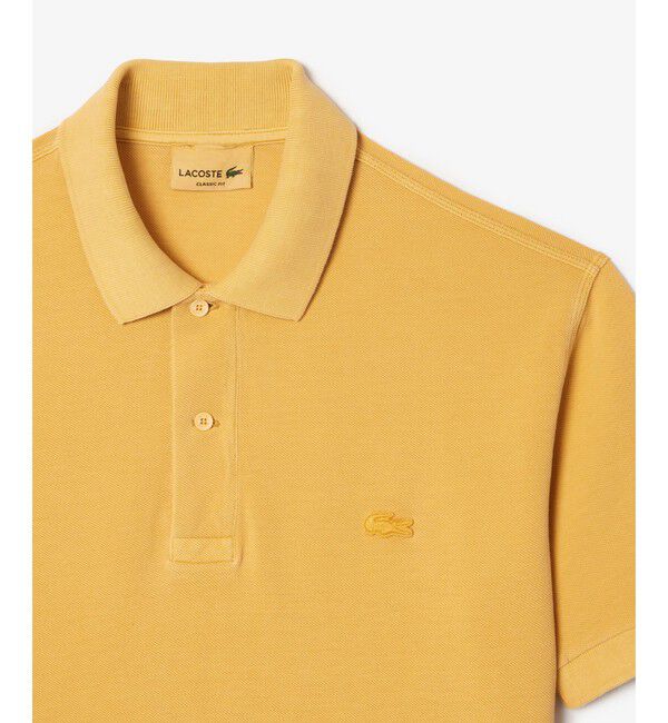 LACOSTE「オーガニックコットン ミネラルダイ鹿の子地 半袖ポロシャツ」|ポロシャツ|