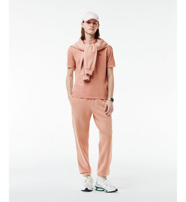 LACOSTE「オーガニックコットン ミネラルダイ鹿の子地 半袖ポロシャツ」|ポロシャツ|