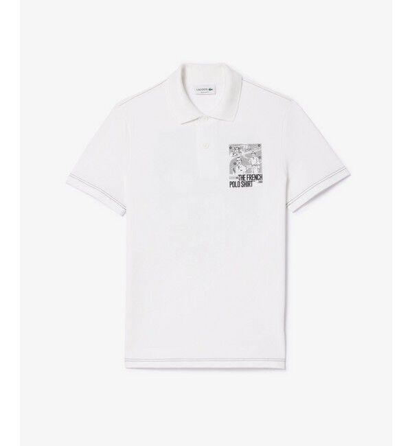 LACOSTE「ルネ・ラコステグラフィックパックプリントポロシャツ」|ポロシャツ|ホワイト